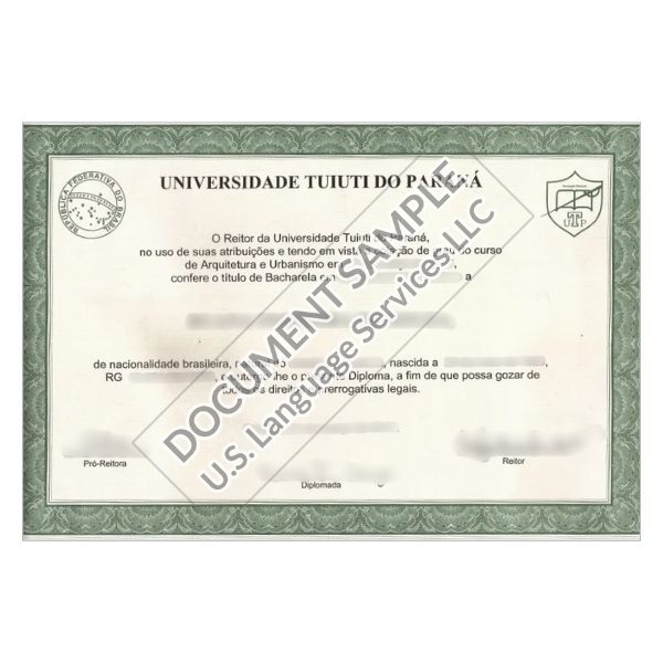 Diploma from Brazil