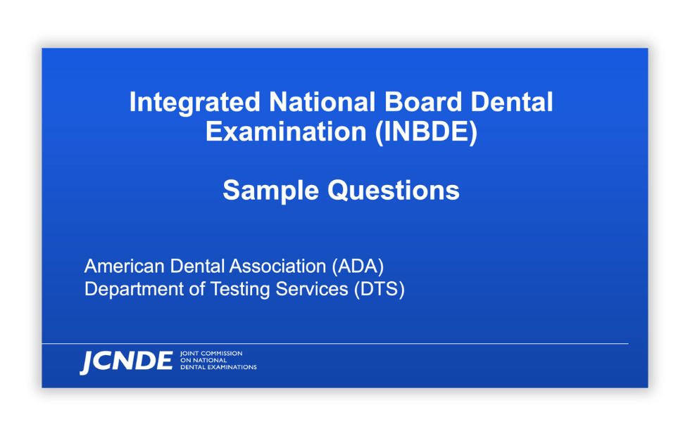 For - Preparing for the National Dental Licensure Exam (INBDE)